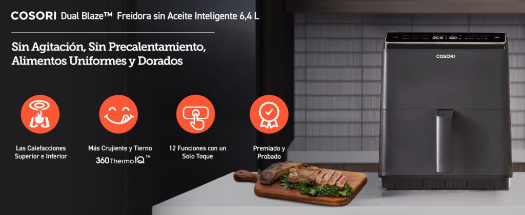freidora sin aceite cosori 6,4L opinion