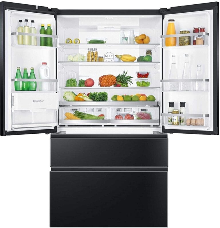 haier iconic black frigorífico americano con cajones congelador